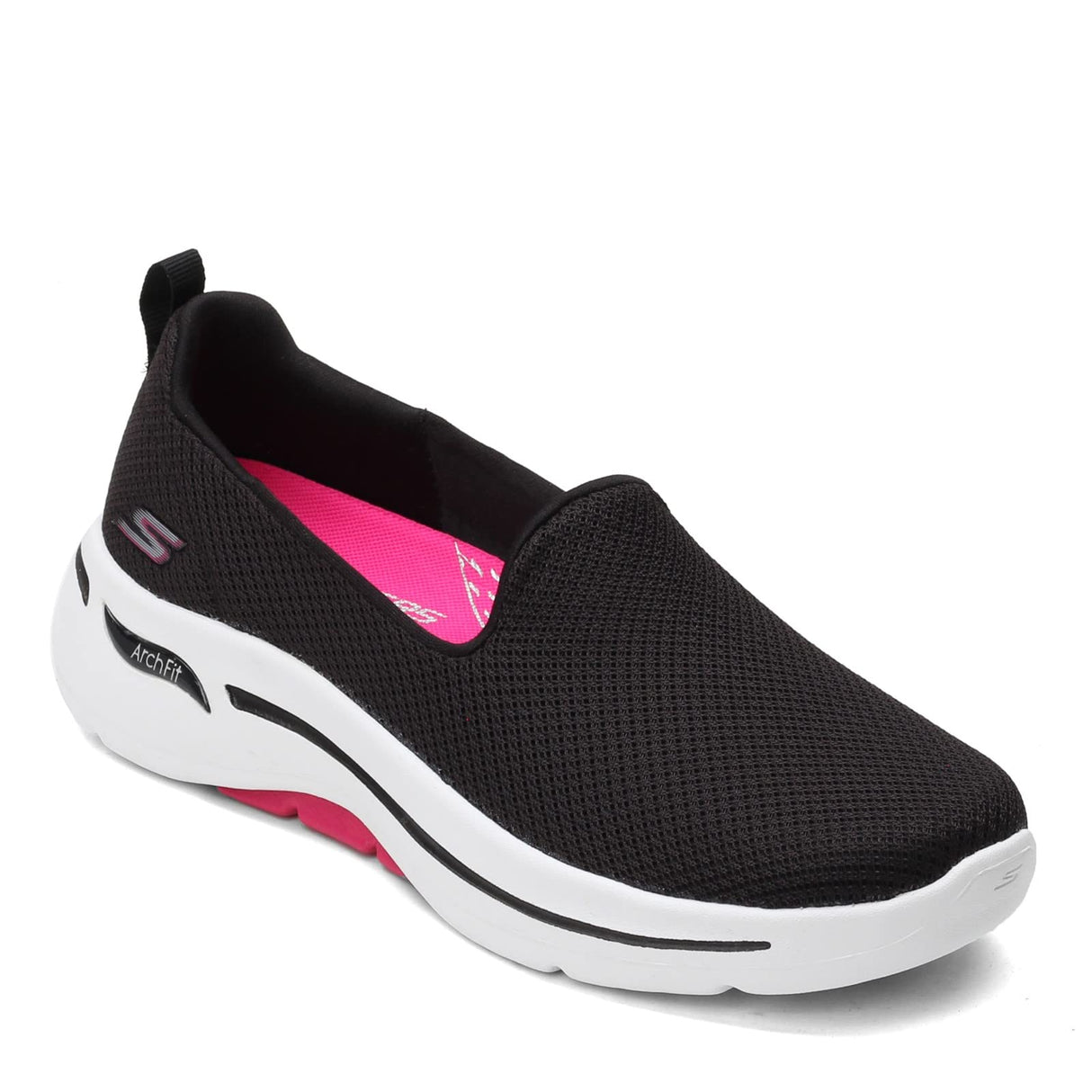 Skechers Performance Go Walk Arch Fit Black/Hot Pink 8 B (M)