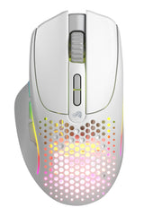 Glorious Gaming Model I 2 Wireless Ratón gaming inalámbrico - Híbrido 2,4 GHz y Bluetooth, superligero, 9 botones (2 intercambiables), RGB, gran batería, MMO/MOBA/FPS, reposapulgares lateral - Blanco