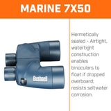 Bushnell 7X50 Marine PL62060, Unisex-Adult, Azul, Normal