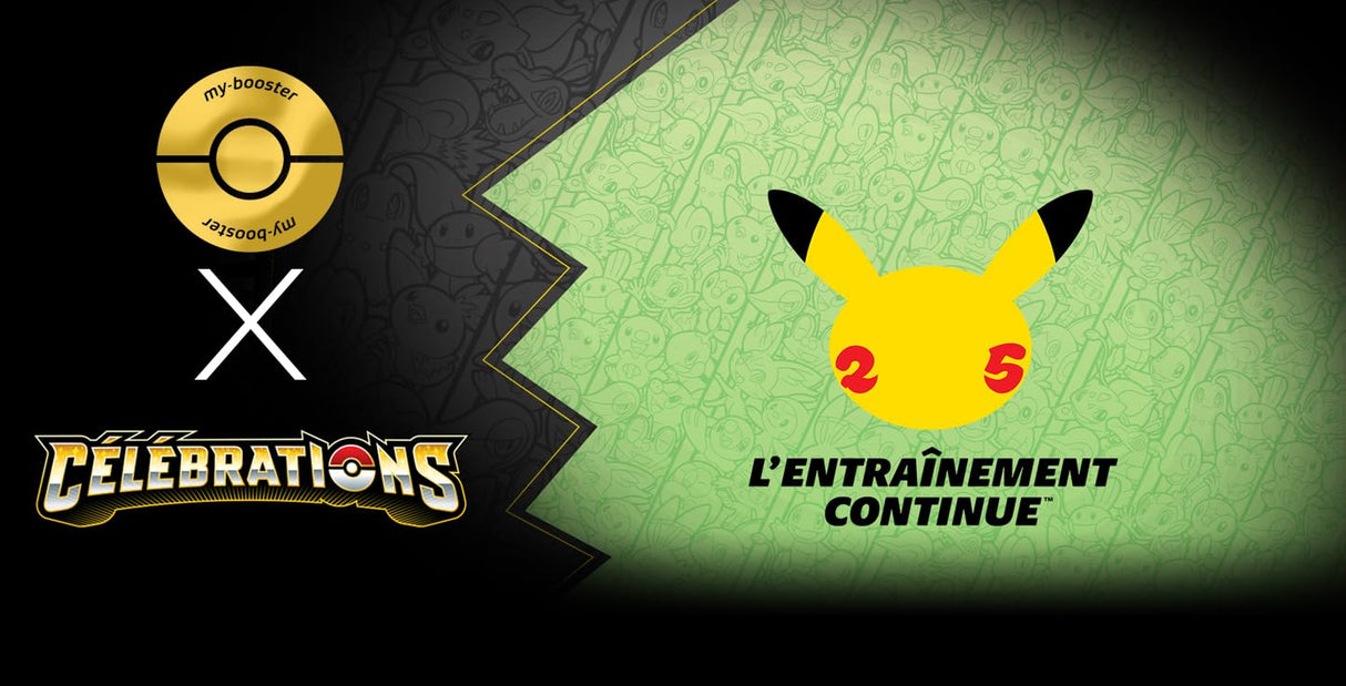 Pikachu V SWSH145 Oro - Ultraboost X Epée et Bouclier - Célébrations - 25 ANS - Box de 10 Cartas Pokémon Francés