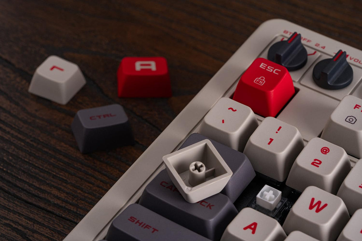 8BitDo Retro 108 Mechanical Keyboard with 108 Keys and Integrated Numpad, Bluetooth/2.4G/USB-C Hot Swappable Wireless Gaming Keyboard for Windows and Android - N Edition - QWERTY English Keyboard