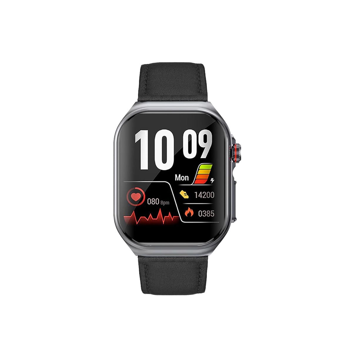 VALDUS Knauermann Pro 3 Fan Edition Angular (2025) Gris reloj de salud, reloj inteligente con función de teléfono, ECG plus HRV y función SOS, Bluetooth, Bluetooth, apnea del sueño, piel negra, 14-24,