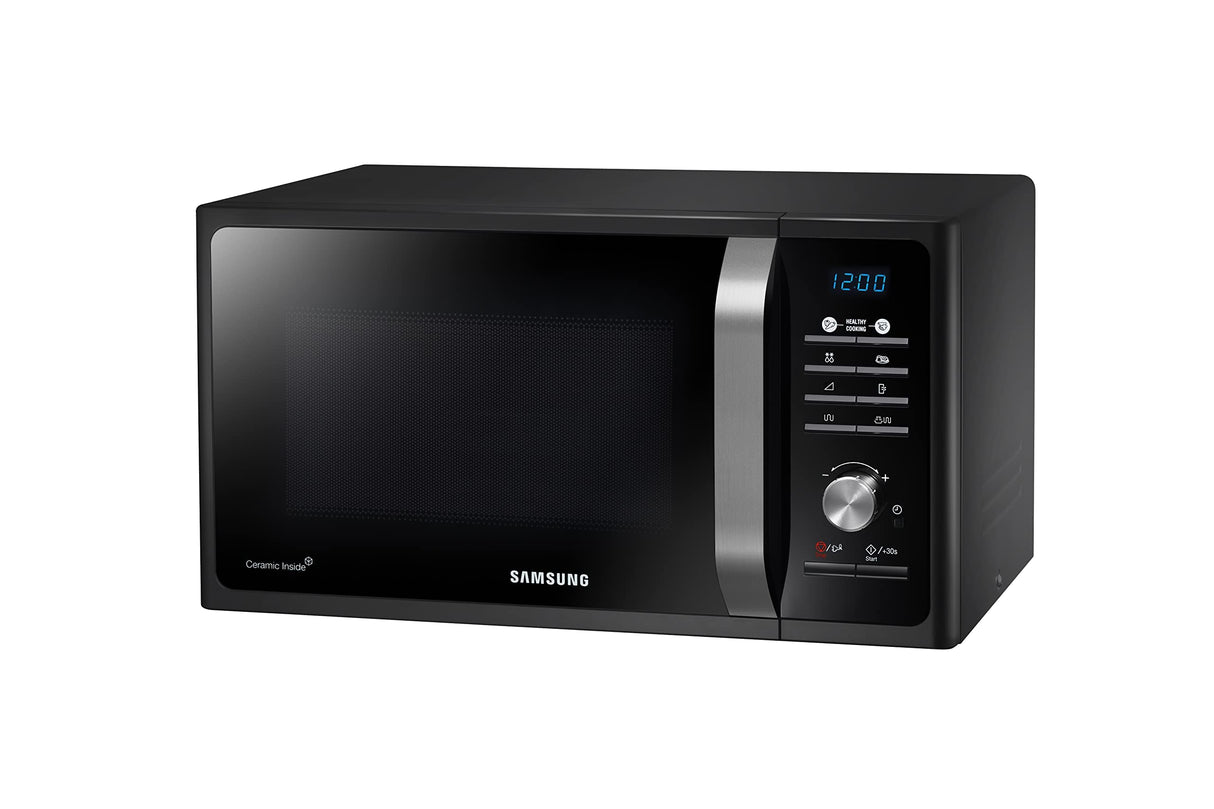 Samsung Healthy Cooking MG2AF301TCK/ET, plato dorador, QuickDefrost, microondas + Grill 800 W + 1100 W, 23 L, 49 x 27,5 x 39 cm, negro