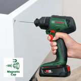 Bosch Taladro de percusión con batería AdvancedImpact 18V-80 QuickSnap (18V; Brushless; 82 Nm; accesorio angular, excéntr. y magn.; con batería y cargador) - Amazon Exclusive