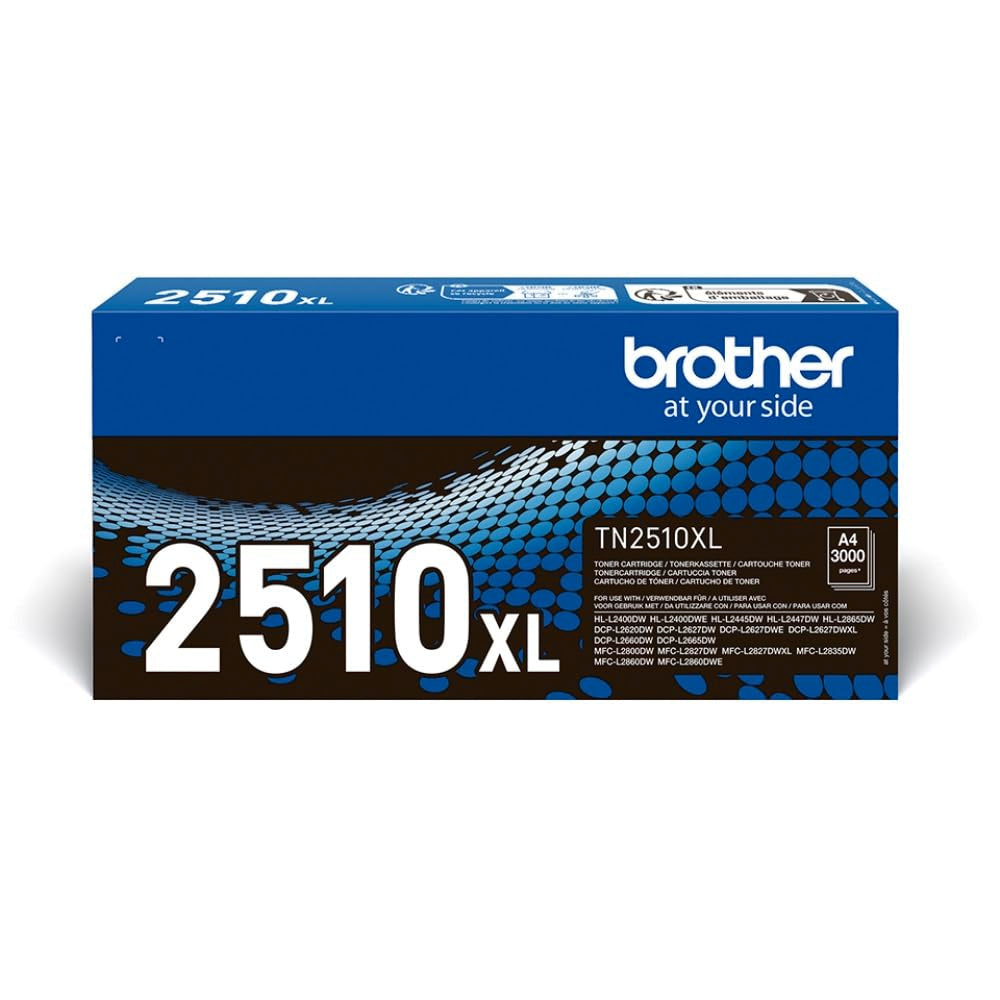 Broter TN2510XL - Tóner Negro, Duración Estimada: 3.000 páginas según ISO/IEC 19752