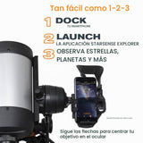 Celestron 22462 StarSense Explorer DX 5” Telescopio Schmidt-Cassegrain Compatible con Aplicaciones para teléfonos Inteligentes Funciona con la aplicación StarSense - Compatible con iOS/Android