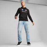 PUMA BMW M Motorsport Essentials - Sudadera con Capucha para Hombre, de Forro Polar, Negro, X-Large