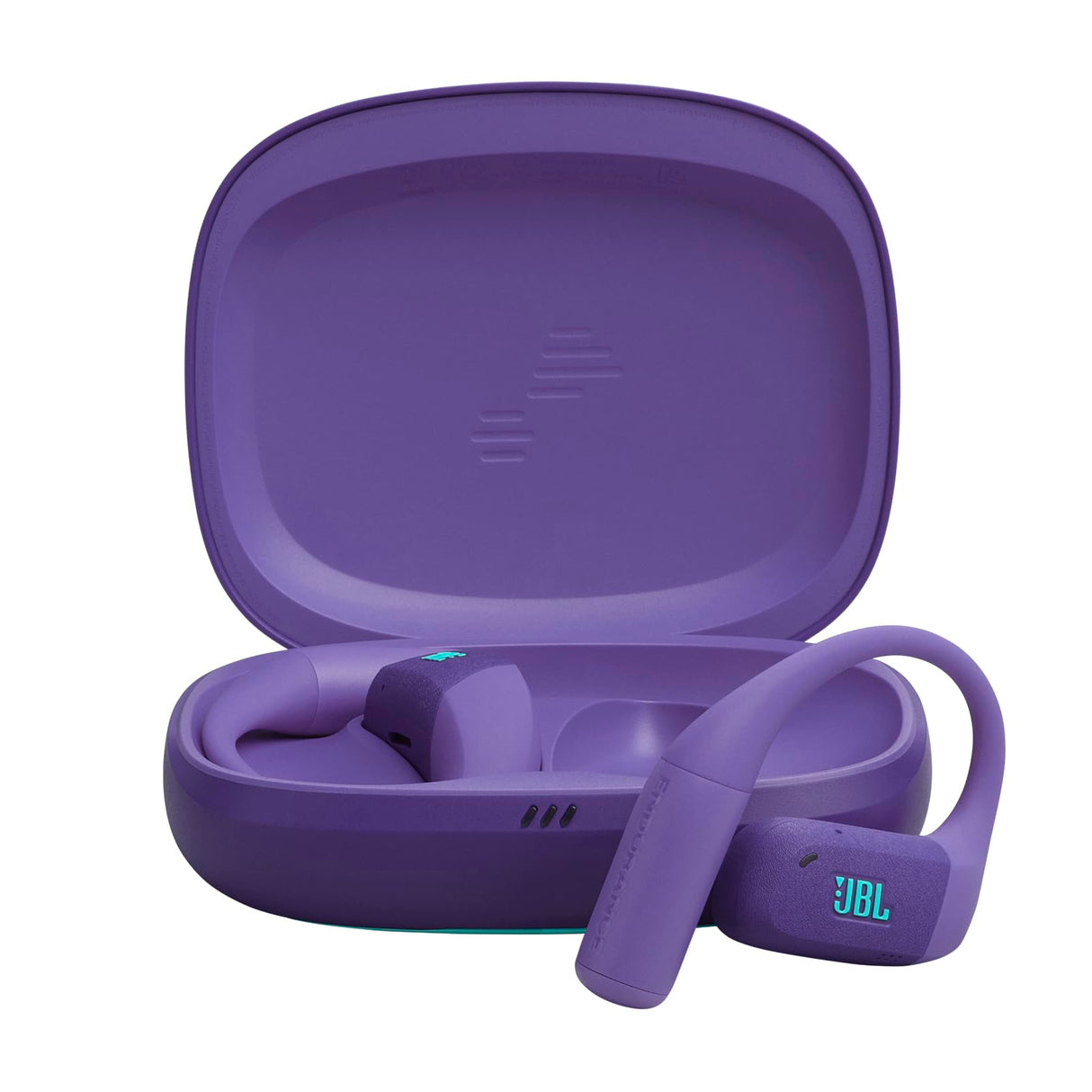 JBL Endurance Zone Auriculares Deportivos inalámbricos Abiertos True Wireless, diseño ergonómico de Gancho, OpenSound, 32 h de autonomía, Resistencia IP68, Google Finder, Violeta