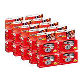 AGFA Photo 601020 - Cámara desechable LeBox Flash, 27 Fotos, Lente óptica de 31 mm, Color Gris y Rojo