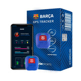 Oliver BARÇA GPS Tracker Powered by Sports-Cubre espinillera-App iOS y Android para Jugar Mejor y prevenir Lesiones Fútbol, Adultos Unisex, Azul, Pequeño