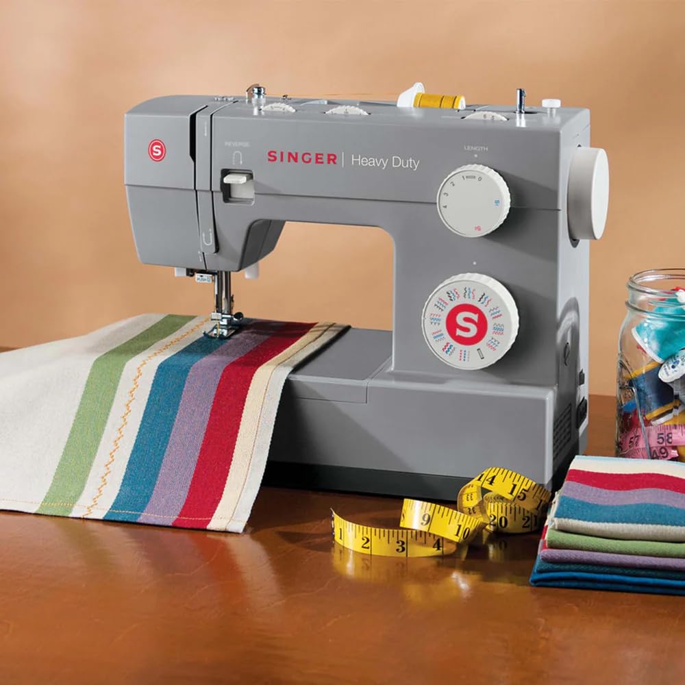Singer Heavy Duty 4423 Maquina de Coser Mecanica - 23 Puntadas, Motor Mejorado, Enhebrado Automático, Accesorios Incluidos, Placa de Refuerzo de Acero, Maquina De Coser Profesional