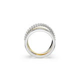 Swarovski Anillo Hyperbola, Tallas mixtas, Blanco, Combinación de acabados metálicos, 60