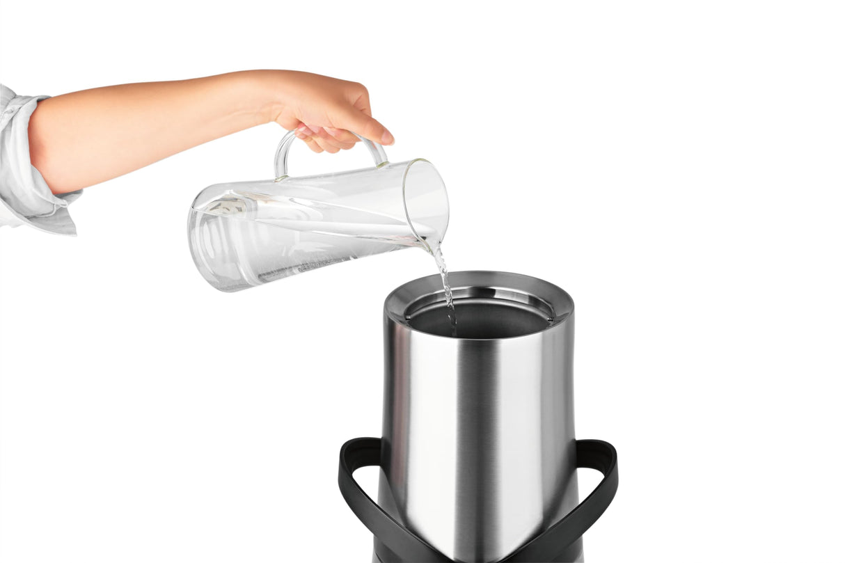 BEEM Amira Samovar - Depósito de agua de 10 l, tecnología de inducción, protección automática al ralentí y diseño elegante con dispensador de acero inoxidable, ideal para hoteles y gastronomía
