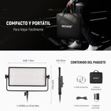 NEEWER 100W Bicolor LED Panel Luz Video Kit, 960 LED 38600Lux@0.5m 2500K-8500K CRI96+/TLCI97+ 0-100% Atenuación, App/2.4G/Panel/Control DMX para Foto Estudio Pro Grabación Luz Escenario, AP100B