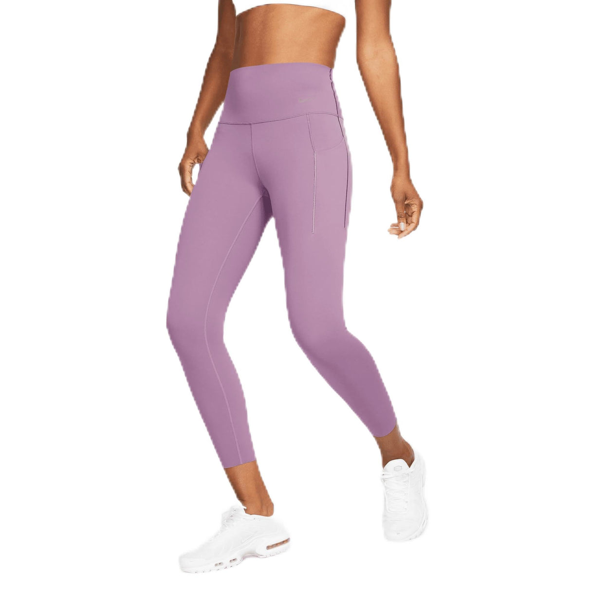 Nike DQ5897-536 W NK DF UNIVERSA HR 7/8 TGHT Leggings Mujer Violet Dust/Black Tamaño L
