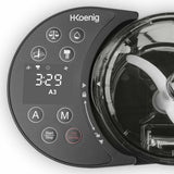 H.Koenig Pasta Maker HOMY90, 600g pasta, 375ml agua, 6 programas automáticos sin gluten, 7 moldes para pasta, balanza integrada, 220W