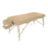 Master Massage Eva Mobil - Tumbona de masaje para embarazadas, plegable, madera, con pecho y abdomen, 71 cm, color beige
