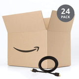 Amazon Basics Cable HDMI 4K de 1.8 m, alta velocidad de 18 Gbps con Ethernet, 4K@60 Hz, 2160p, paquete de 24, Negro