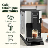 CUISINART Máquina de Café Automática;4 cafés con un toque: Espresso, Americano, Cold Brew;Espumador integrado;Grano a taza;Base ajustable;Botón de Favoritos, Gris