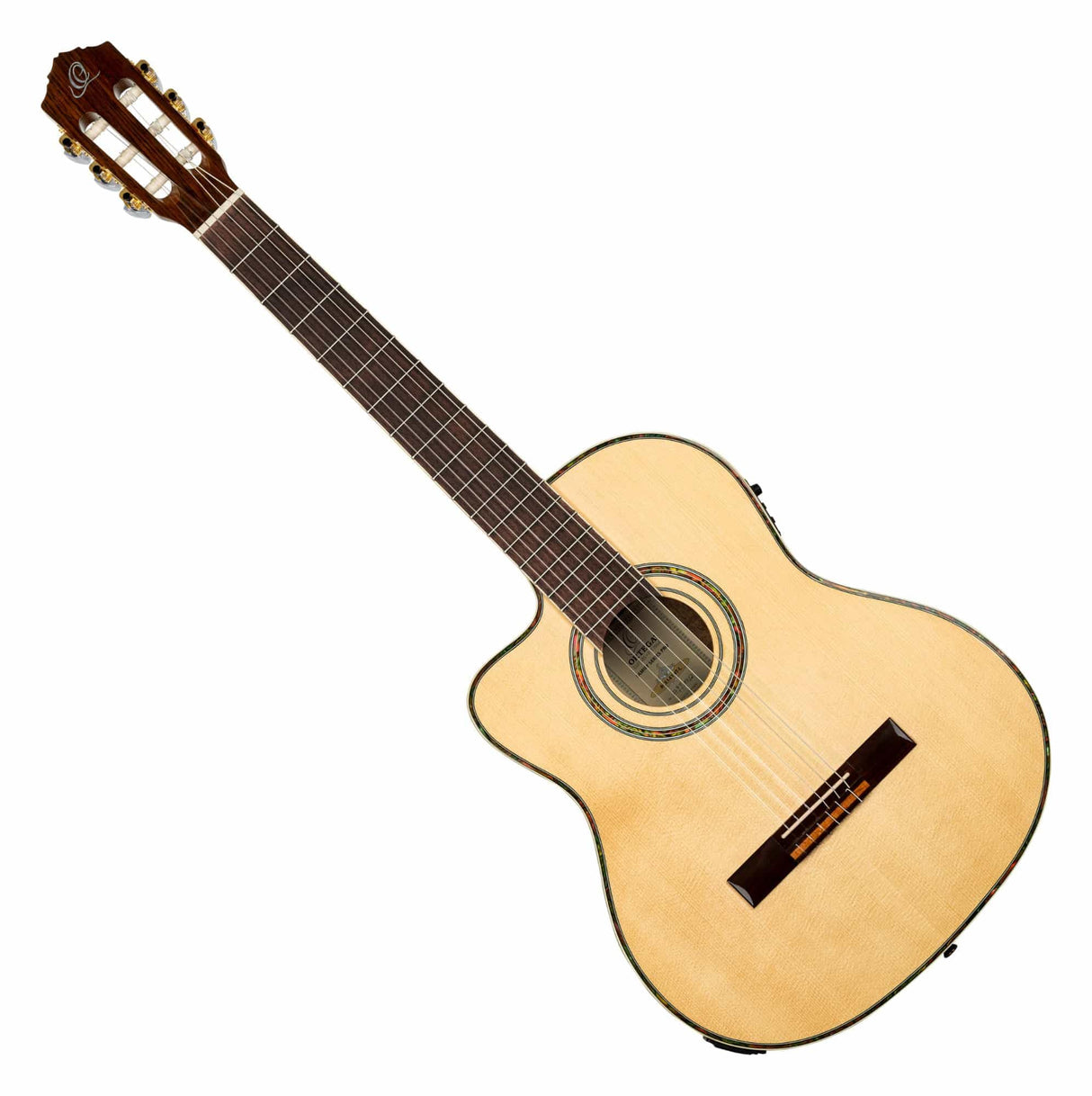 Ortega Guitars Family Series Pro - Guitarra de concierto para zurdos (electroacústica, abeto y caoba, incluye funda (RCE141NT-L)