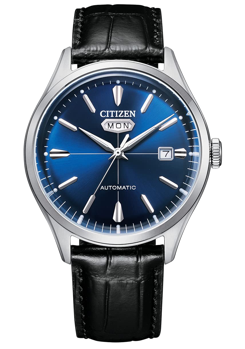 CITIZEN Reloj Analógico para Hombres de Japonés automático con Correa en Cuero NH8390-20LE