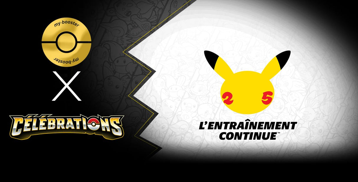 Mew 025/025 Oro - Ultraboost X Epée et Bouclier - Célébrations - 25 ANS - Box de 10 Cartas Pokémon Francés