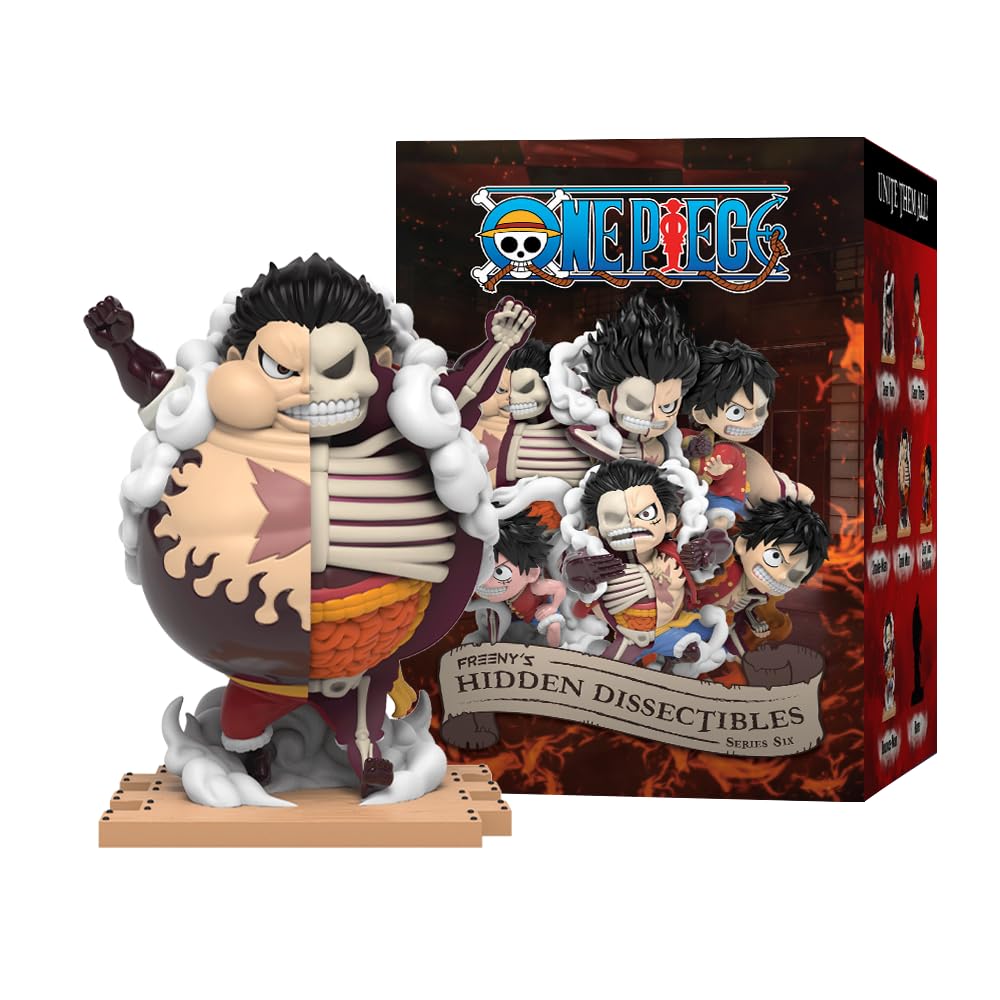 Mighty Jaxx Hidden Dissectibles diseñados por Freeny: One Piece Serie 6 (edición Luffy Gears) | Bandeja precintada de 6 Unidades, no Contiene duplicados | Cajas misteriosa