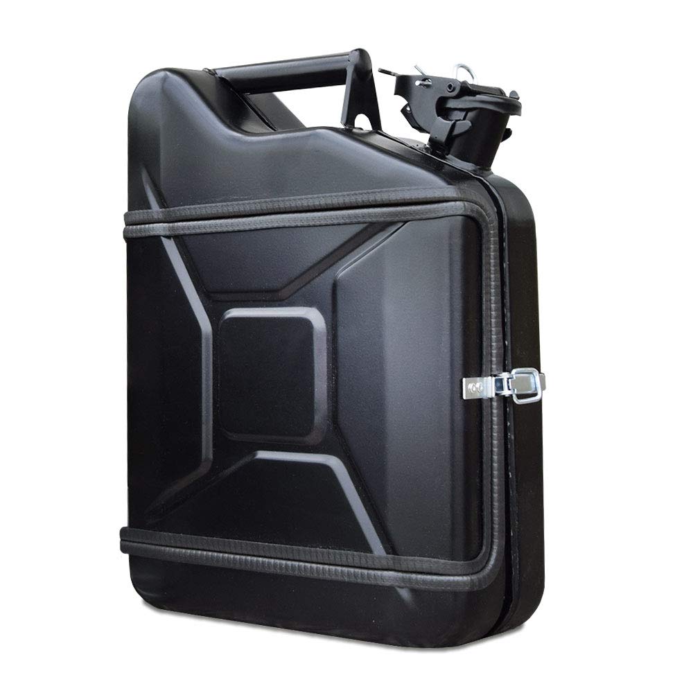 mikamax – Jerrycan Set de Regalo – Canister –Whiskey Bar - Bidon – 10L – Negro- con Dos Vasos de Whisky - 39 x 29 x 13 cm