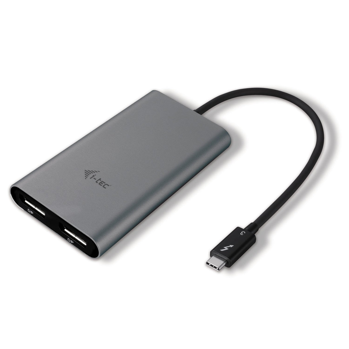 i-tec 3 Dual DisplayPort Video Adaptador para Thunderbolt 3 2X 4K 60Hz para MacOS Windows, Thunderbolt 3 a 2X displayport Adaptador