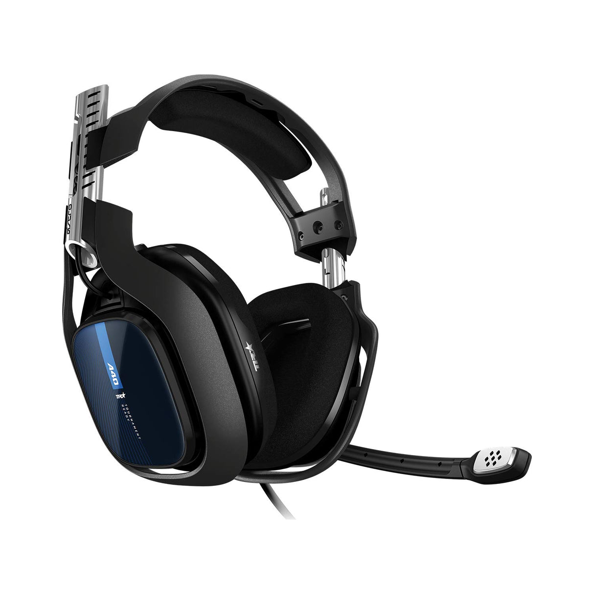 ASTRO Gaming A40 TR Auriculares alámbricos, 4ta gen, Audio V2, Dolby ATMOS, clavija 3.5mm, micrófono intercambiable, para PS5, PS4, PC, Nintendo Switch, Móvil - Negro/Azul