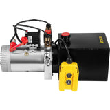 VEVOR Bomba Hidráulica con Efecto Doble 4L, para Remolque y Tanques de Metal, 12V