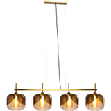 KARE Design Golden Goblet Quattro - Lámpara de techo colgante (25 cm de diámetro, con 4 paraguas, 143 x 129 x 25 cm), color dorado