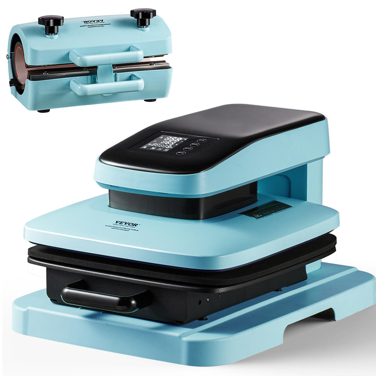 VEVOR Kit de Máquina de Prensa de Calor Automática, Prensa de Vaso, Máquina de Prensa de Camisetas Inteligente de 381 x 381 mm con Liberación Automática, Máquina de Prensa de Vaso, 0-250 ℃ 1330 W