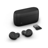 Jabra Evolve2 True Wireless Earbuds – Earbuds In-Ear Bluetooth con cancelación de ruido activa y 4-Mic MultiSensor Voice Technology – Microsoft Teams Certified, Works with All Meeting Apps – Negro