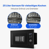 Micro ondes encastrable avec grill noir Bomann MWG3001HEB-noir