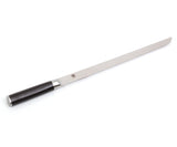 KAI Shun Classic cuchillo japonés flexible para jamón 30,5 cm de longitud de hoja extra larga - acero AUS-8A - mango de madera Pakka - hecho en Japón - cuchillo XXL para carne y salmón forjado