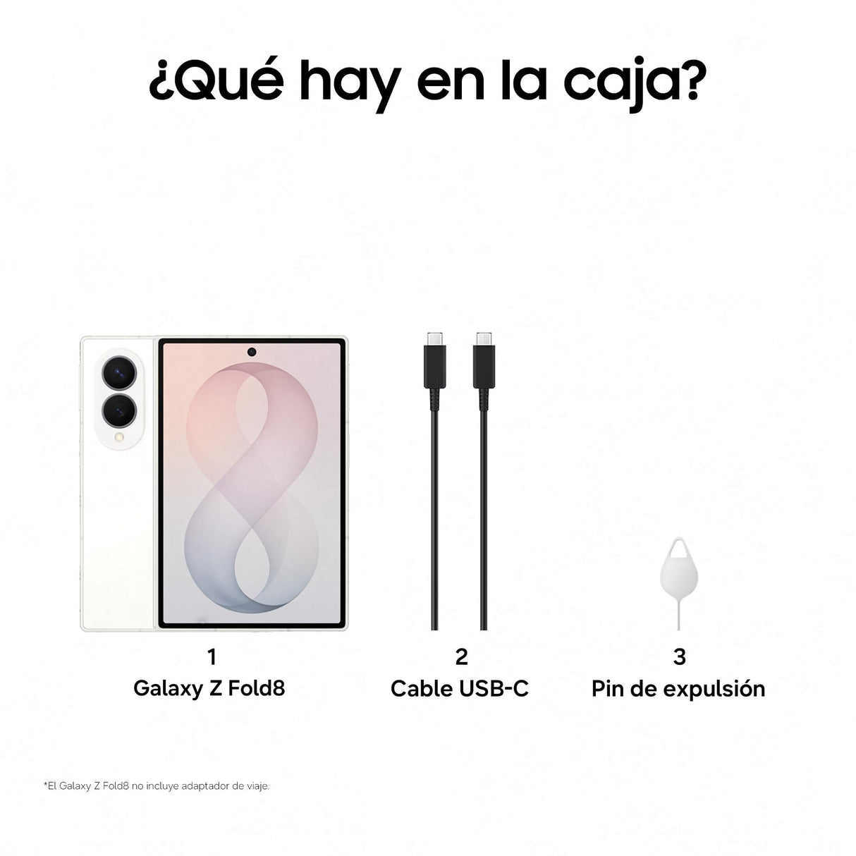 Samsung Galaxy Z Fold8, 512 GB, Teléfono Móvil, Blanco