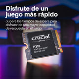 Crucial P310 SSD 2TB PCIe Gen4 NVMe M.2 2230, hasta 7.100 MB/s, Compatible con Steam Deck, ASUS ROG Ally, MSI Claw & Microsoft Surface, Disco Duro - CT2000P310SSD2