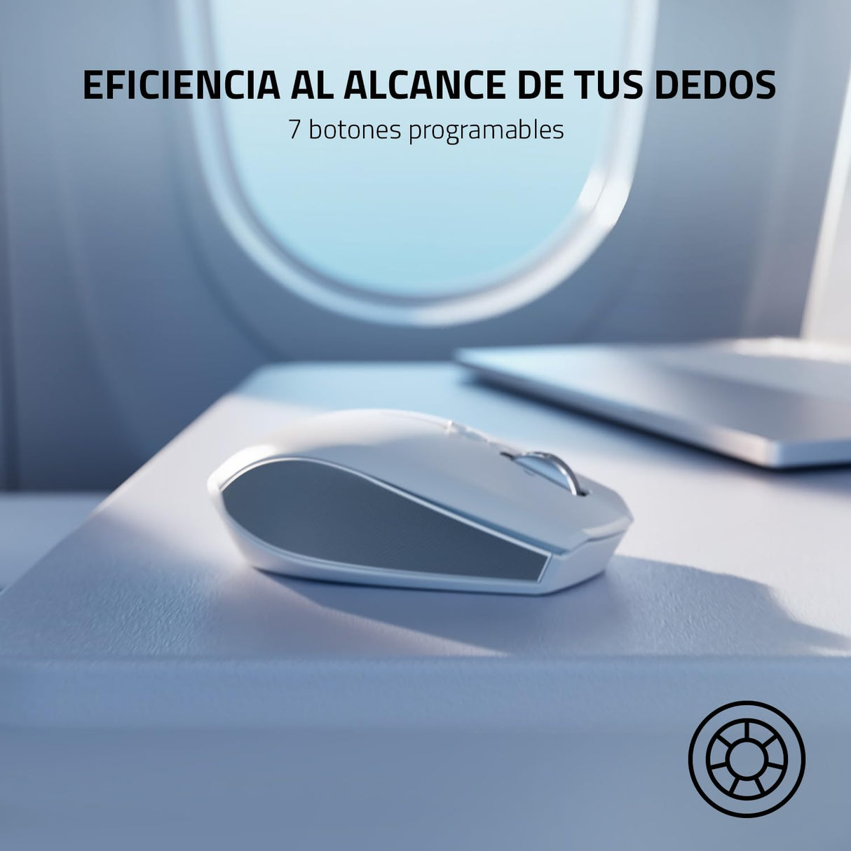 Razer Pro Click Mini - Ratón inalámbrico profesional, ergonómico para una mayor productividad en la oficina para PC / Mac (Bluetooth, hasta 4 dispositivos simultáneamente, hasta 400 horas) Mercury