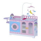 Olivia's Little World Estación de Cambio para Muñecas Bebé 6-en-1, Rosa y Púrpura