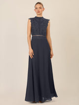 APART Fashion Abendkleid Vestido, Azul Oscuro, 36 Mujeres