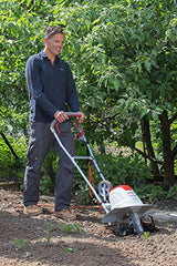 IKRA motoazada eléctrica motocultor cultivador Fem 1500, Ancho útil 17-45cm, 1500W, Incl. arado aporcador