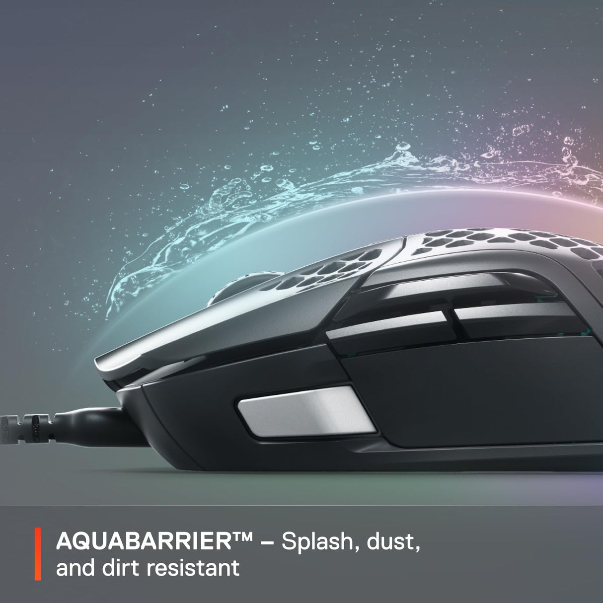 SteelSeries Aerox 5 - Ratón para Juegos Holey RGB - Diseño Ultraligero Resistente al Agua - Sensor óptico TrueMove Air de 18 K dpi