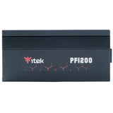Itek Fuente de alimentación PF1200 EVO: 1200 W, 80Plus Platinum, Ventilador FDB de 12 cm, condensadores japoneses, Modular