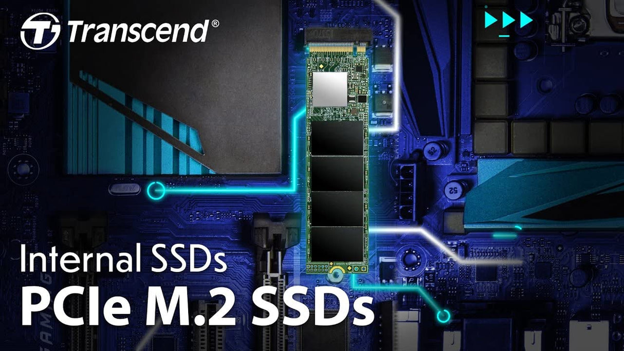 Transcend 2TB MTE110S NVMe PCIe Gen3 x4 M.2 2280 Disco de Estado Sólido Interno 3D TLC NAND TS2TMTE110S