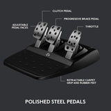 Volante de Carrera y Pedales Logitech G923 USB para Xbox One y PC, Enchufe inglés Tipo G - Negro