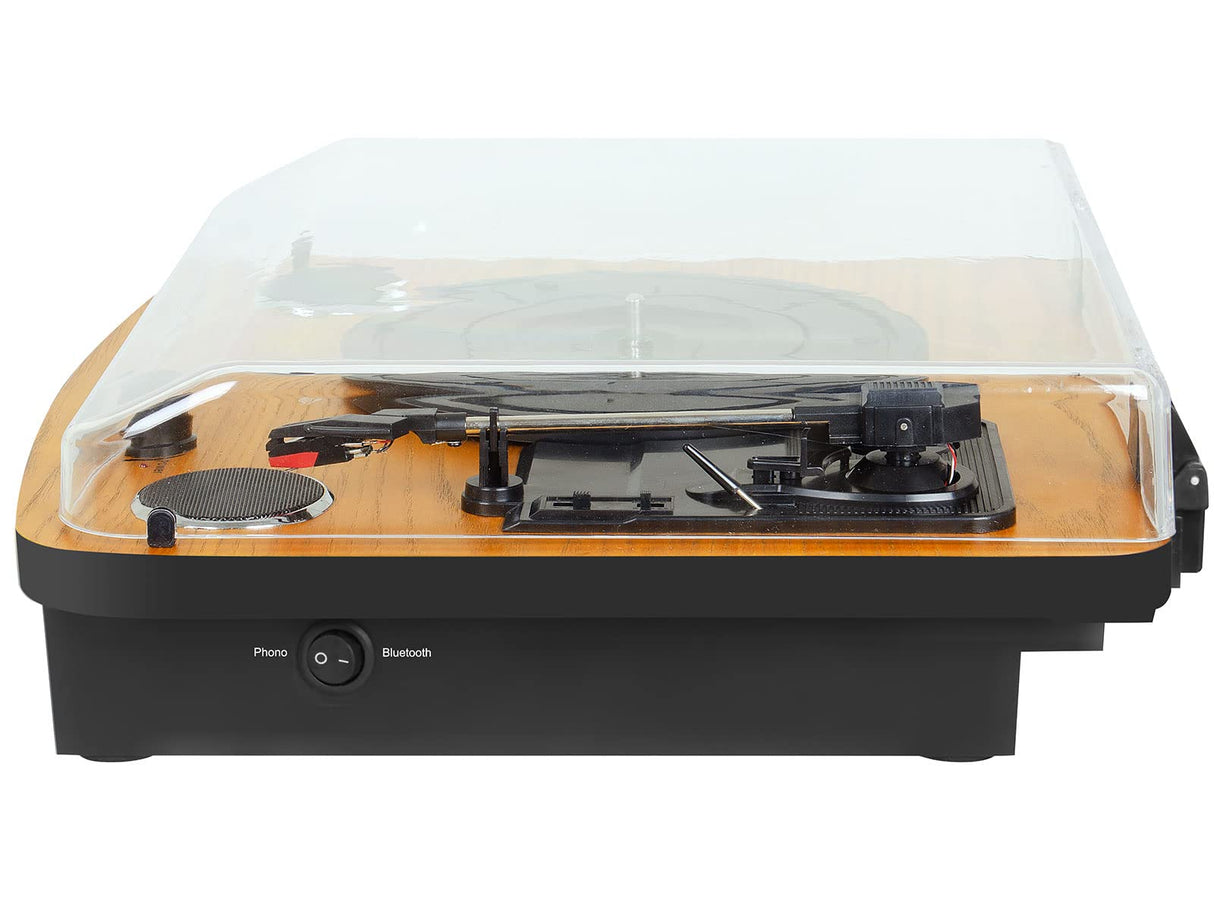 TREVI TT 1022 BT - Mesa GIRATORIA ESTÉREO Retro Bluetooth ESTÉREO, Madera