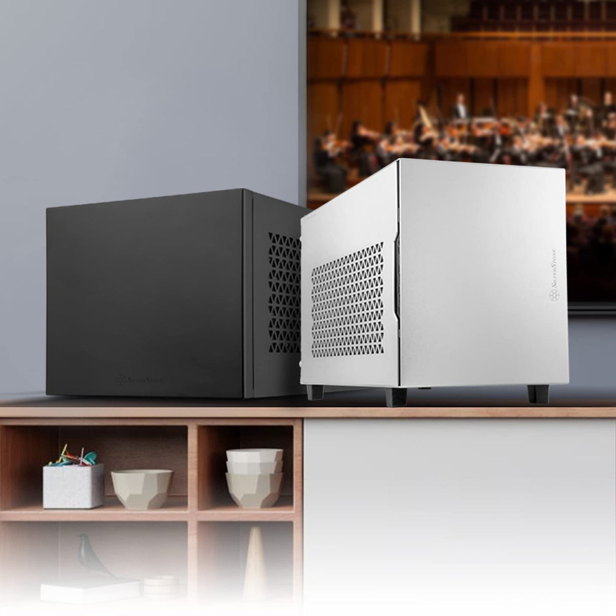 Silverstone SST-SG15S Sugo Mini-ITX Gehäuse - silber