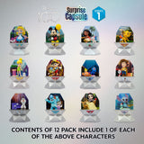 YuMe Disney 100 Surprise Mystery Capsules - Caja de ciegas con Pixar y Personajes de Disney Figurines de Vinilo - Series 1 Blind Bag Surprise Toys (12 Unidades)