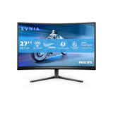 Philips 27M2C5500W Monitor 27 Pulgadas QHD Curvo, 240Hz, Fast VA, 0.5 ms MPRT, Adaptive Sync., HDR400, FreeSync Premium Pro, Altura Ajustable (2560x1440, 2X HDMI 2.0, DP 2X 1.4, USB-Hub), Gris Oscuro